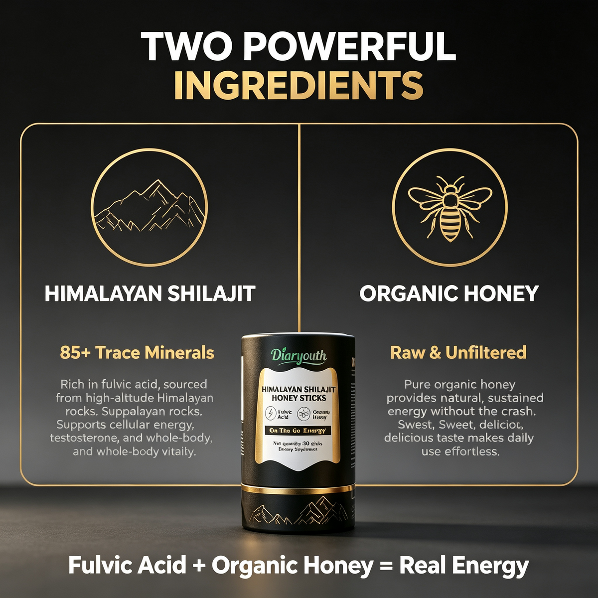 Diaryouth Himalayan Shilajit Honey Sticks