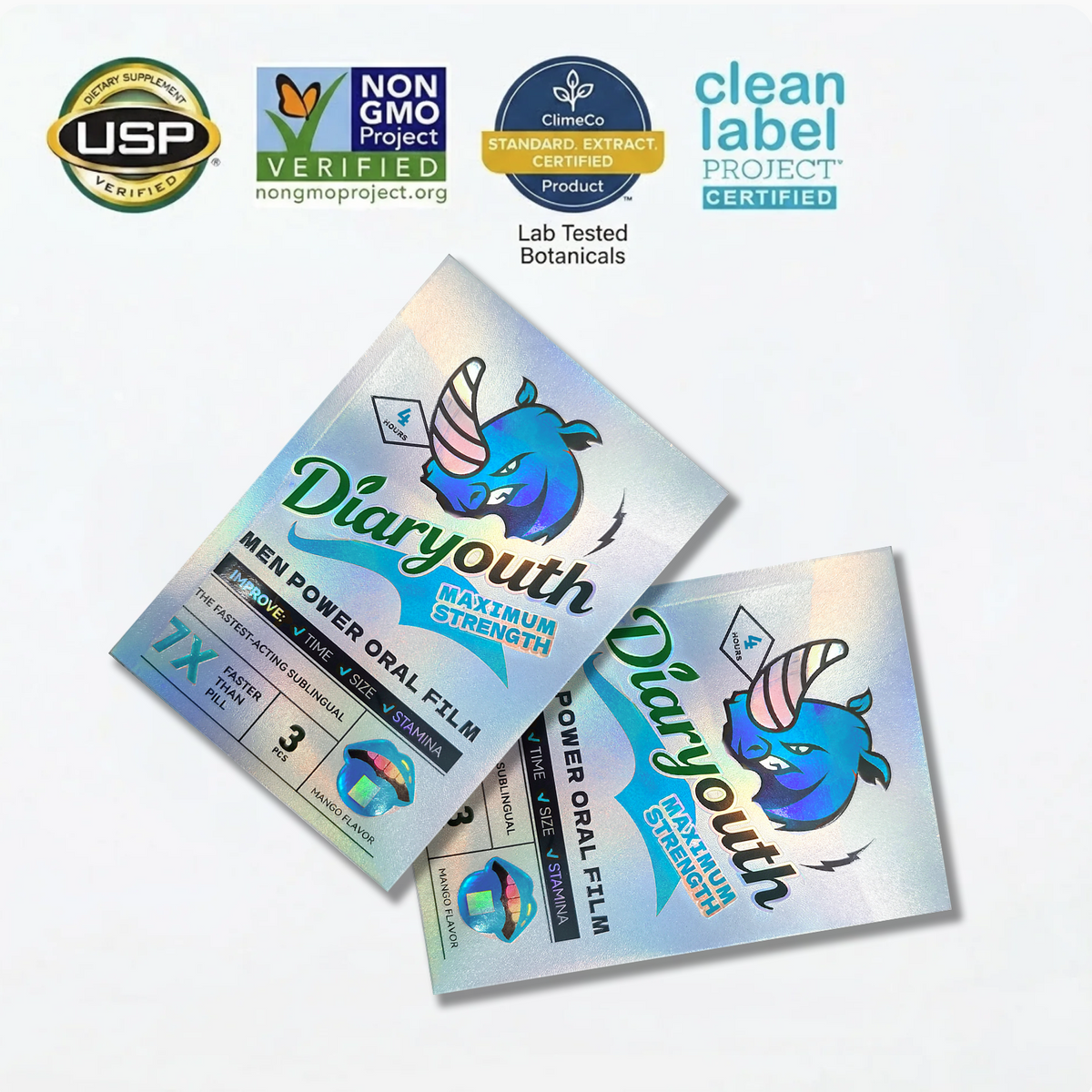 Diaryouth Sublingual Oral Strips for Men