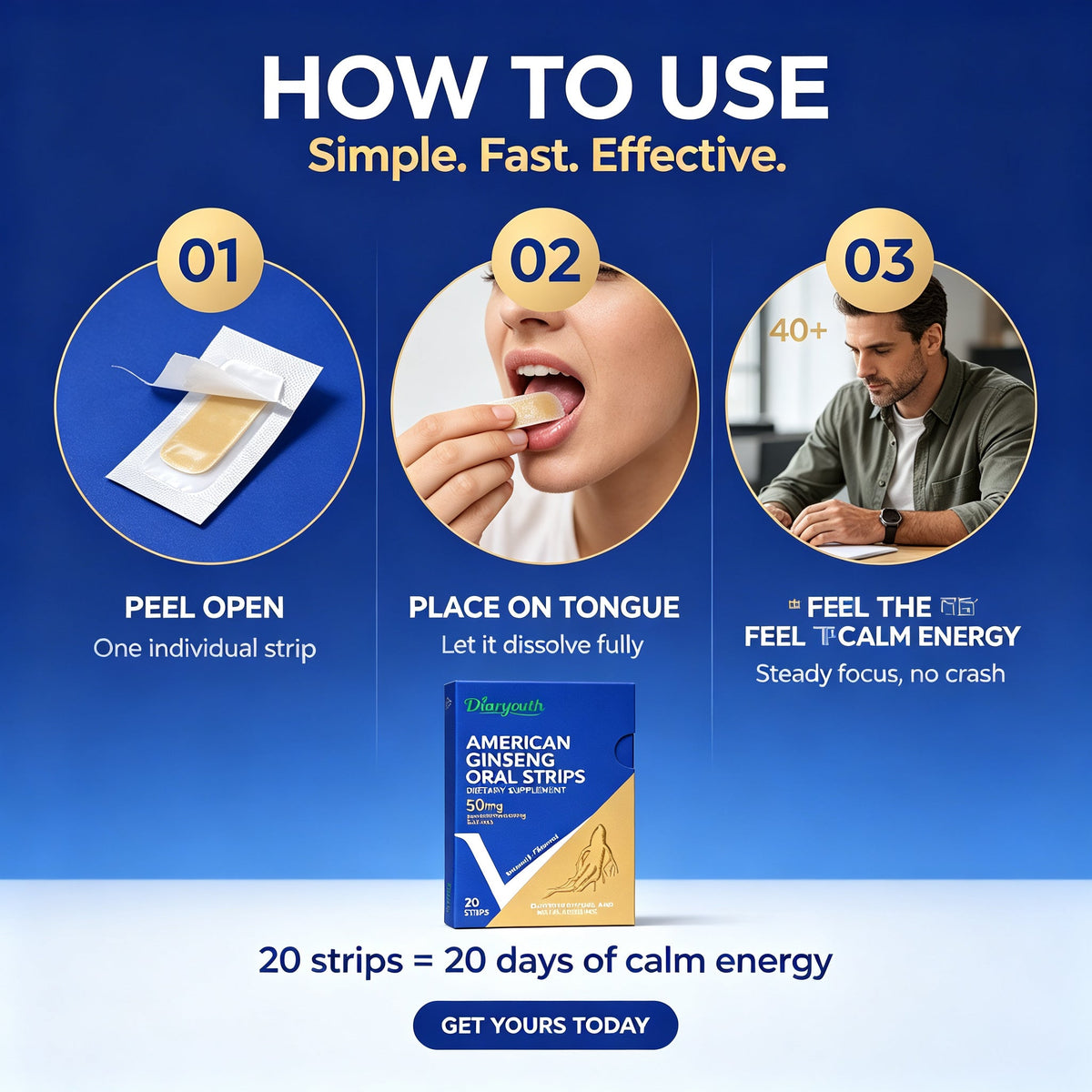 Diaryouth Ginseng Oral Strips