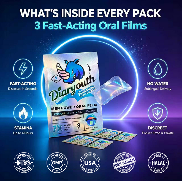 Diaryouth Sublingual Oral Strips for Men