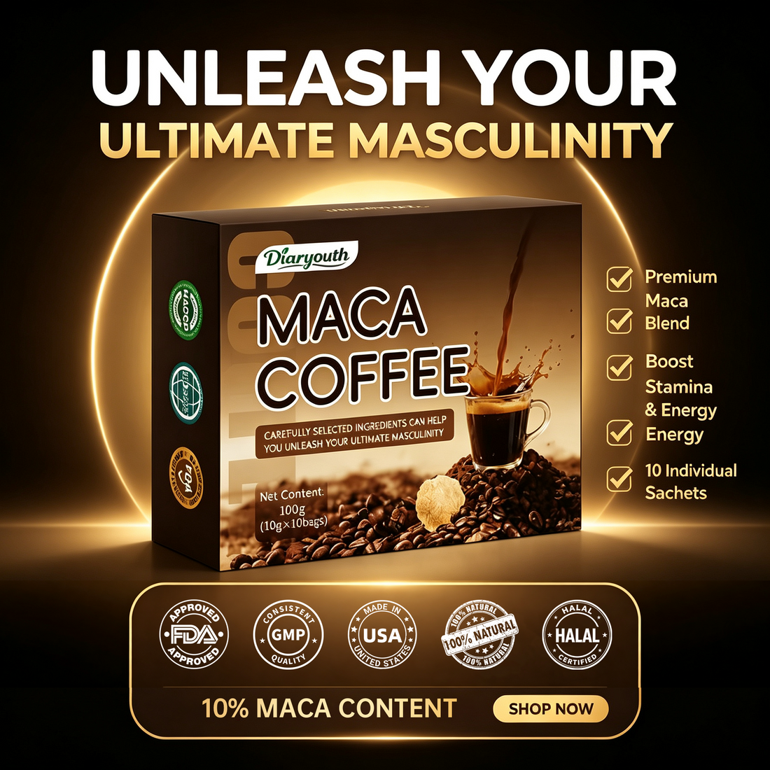 Diaryouth Maca Coffee Sachets