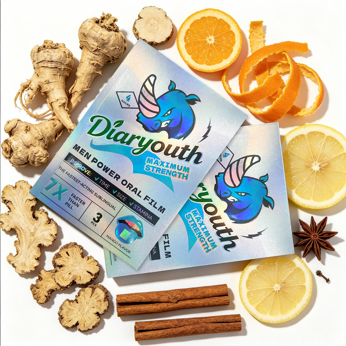 Diaryouth Sublingual Oral Strips for Men