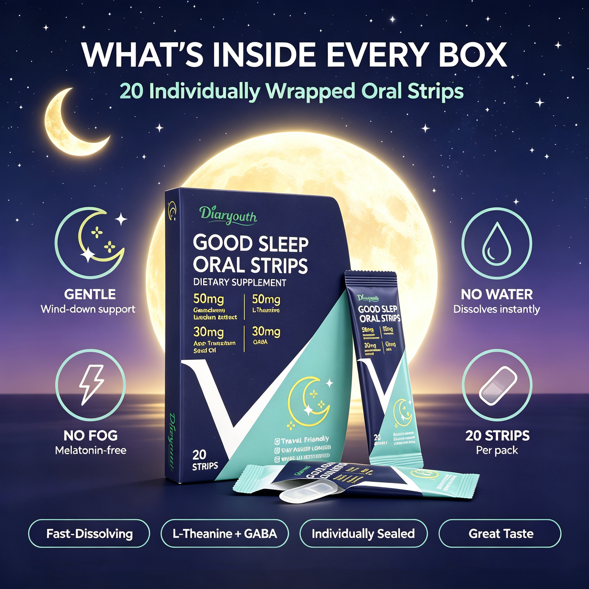 Diaryouth RestWell Oral Strips